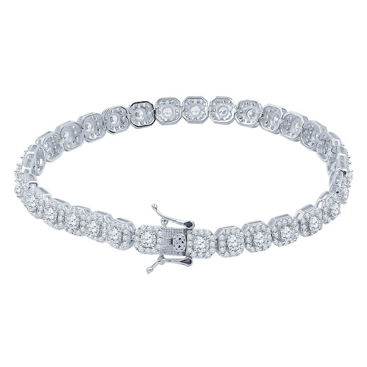 6MM PAVED TENNIS BRACELET AAA CZ 925 SILVER the ICECUBE