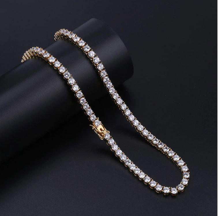 4MM TENNIS CHAIN AAA CZ 925 SILVER by SPARKLE