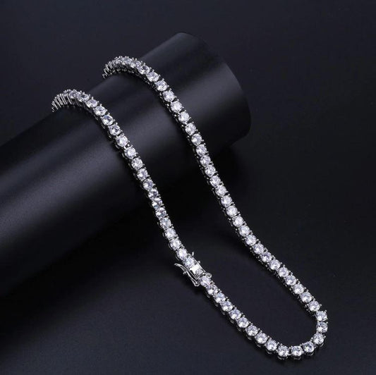 3MM TENNIS CHAIN AAA CZ  925 SILVER by SPARKLE