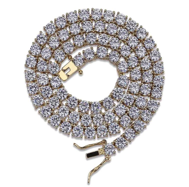 4MM TENNIS CHAIN AAA CZ 925 SILVER by SPARKLE