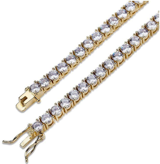 4MM TENNIS CHAIN AAA CZ 925 SILVER by SPARKLE