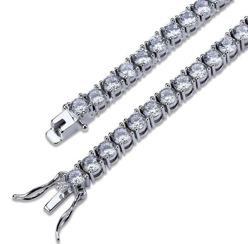 3MM TENNIS CHAIN AAA CZ  925 SILVER by SPARKLE