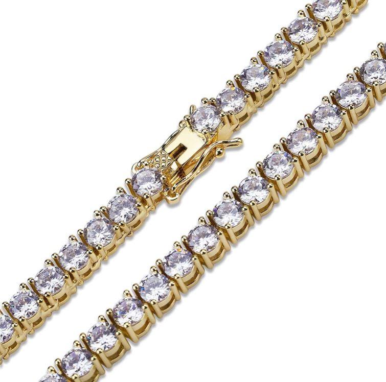4MM TENNIS CHAIN AAA CZ 925 SILVER by SPARKLE