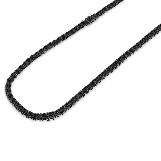 CZ One Row Black Chain