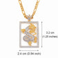 Anniyo Cubic Zirconia Auspicious Dragon Pendant Necklaces for Men