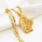 Anniyo Dragon Pendant Necklaces Women Men Gold Color Jewellery Cubic