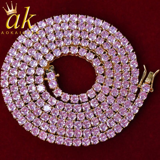 4MM/5MM TENNIS CHAIN AA CZ by AOKAISHEN