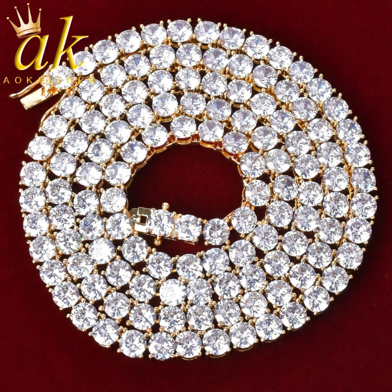3/4/5/6MM TENNIS CHAIN AA CZ by AOKAISHEN