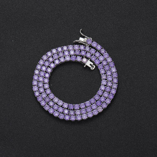 4MM TENNIS CHAIN Light Purple COPPER