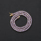 4MM TENNIS CHAIN Light Purple COPPER