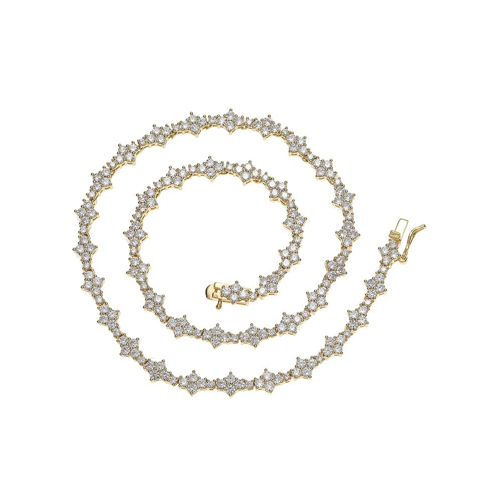 3.0 CUBIC TENNIS CHAIN BRASS by TRENDY