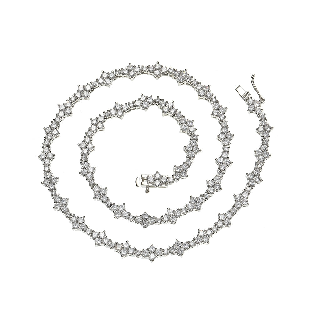 3.0 CUBIC TENNIS CHAIN BRASS by TRENDY