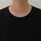 3.0 CUBIC TENNIS CHAIN BRASS by TRENDY