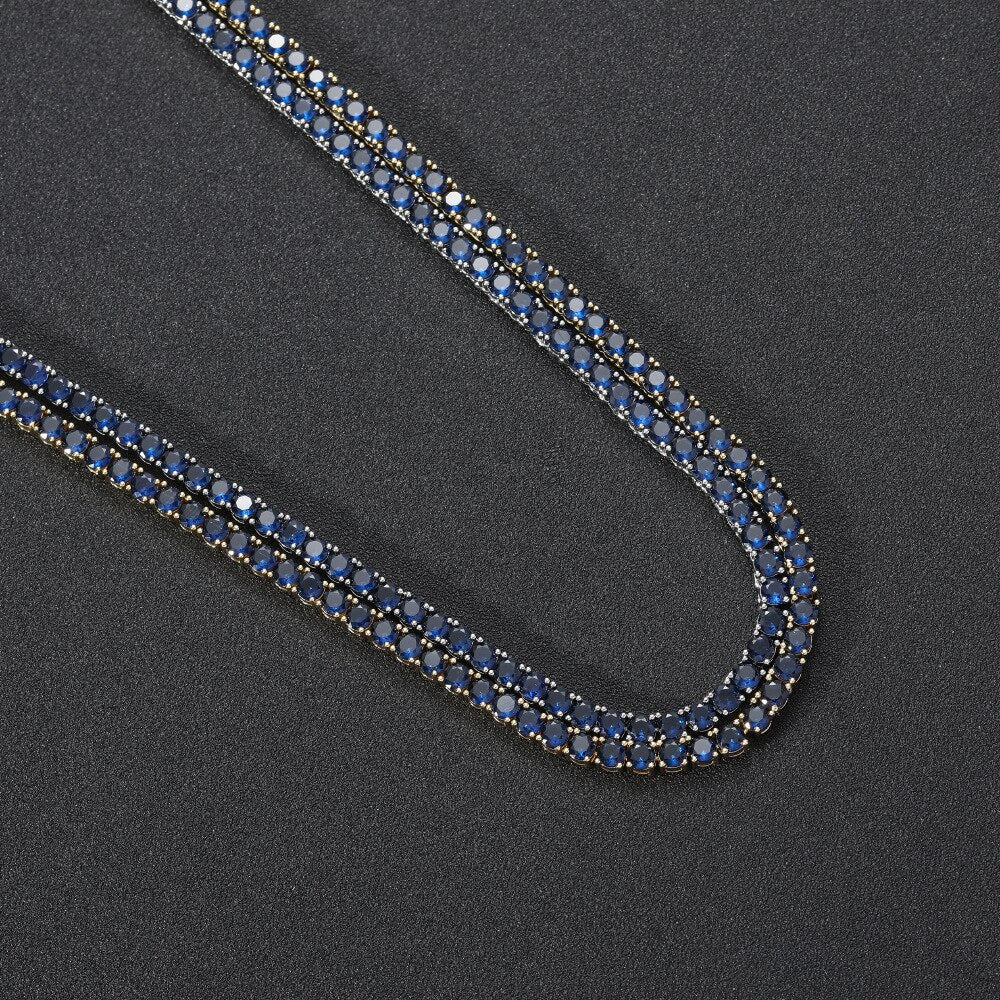4MM TENNIS CHAIN Dark Blue by SWAYED