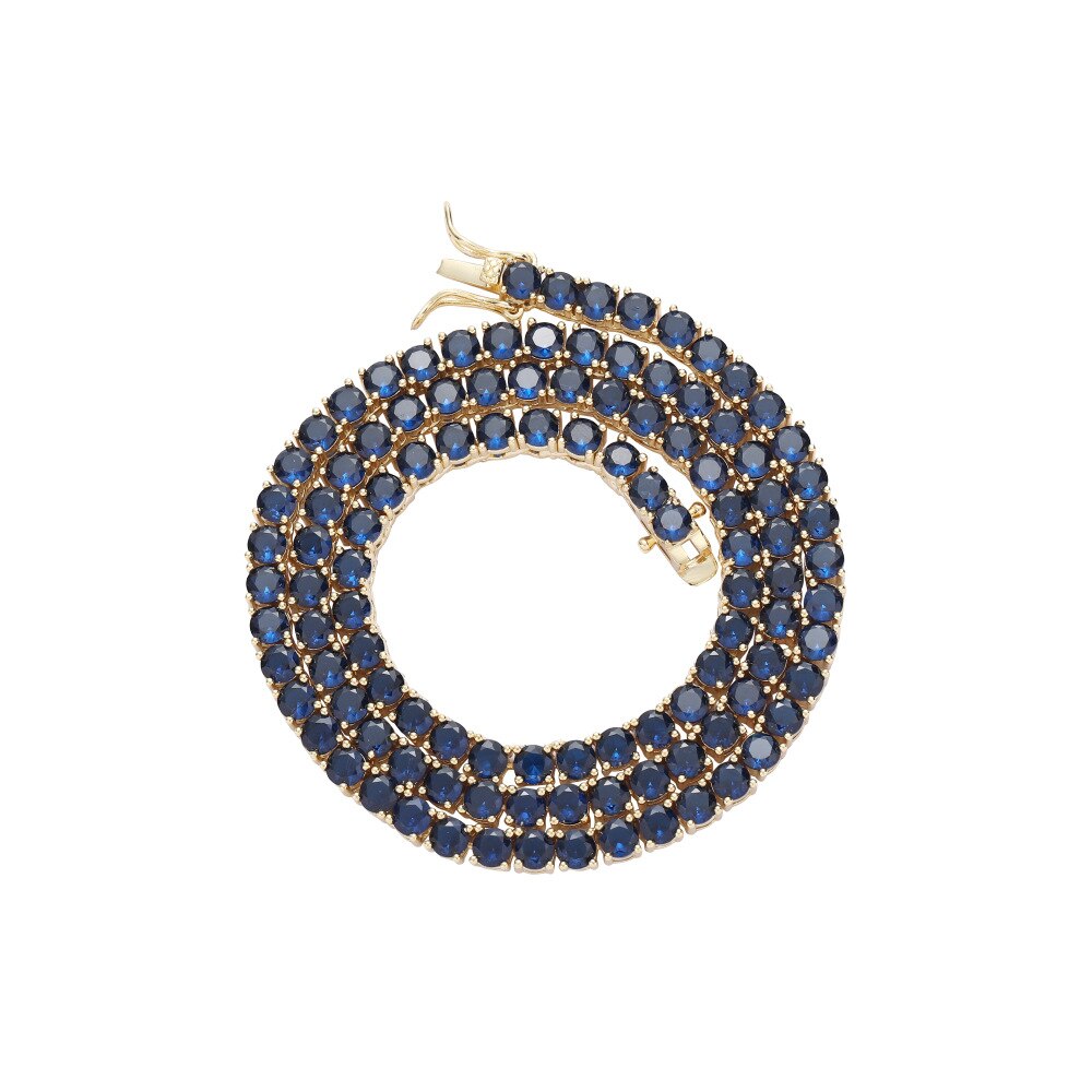 4MM TENNIS CHAIN Dark Blue by SWAYED