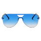 BELFAST |  Flat Single Lens Aviator Fashion Sunglasses