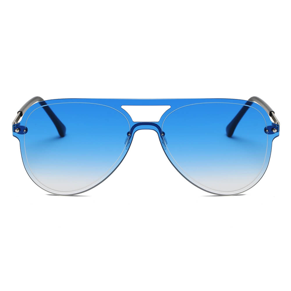 BELFAST |  Flat Single Lens Aviator Fashion Sunglasses