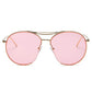 LOUDON | Oversize Tinted Lens Round Aviator Sunglasses