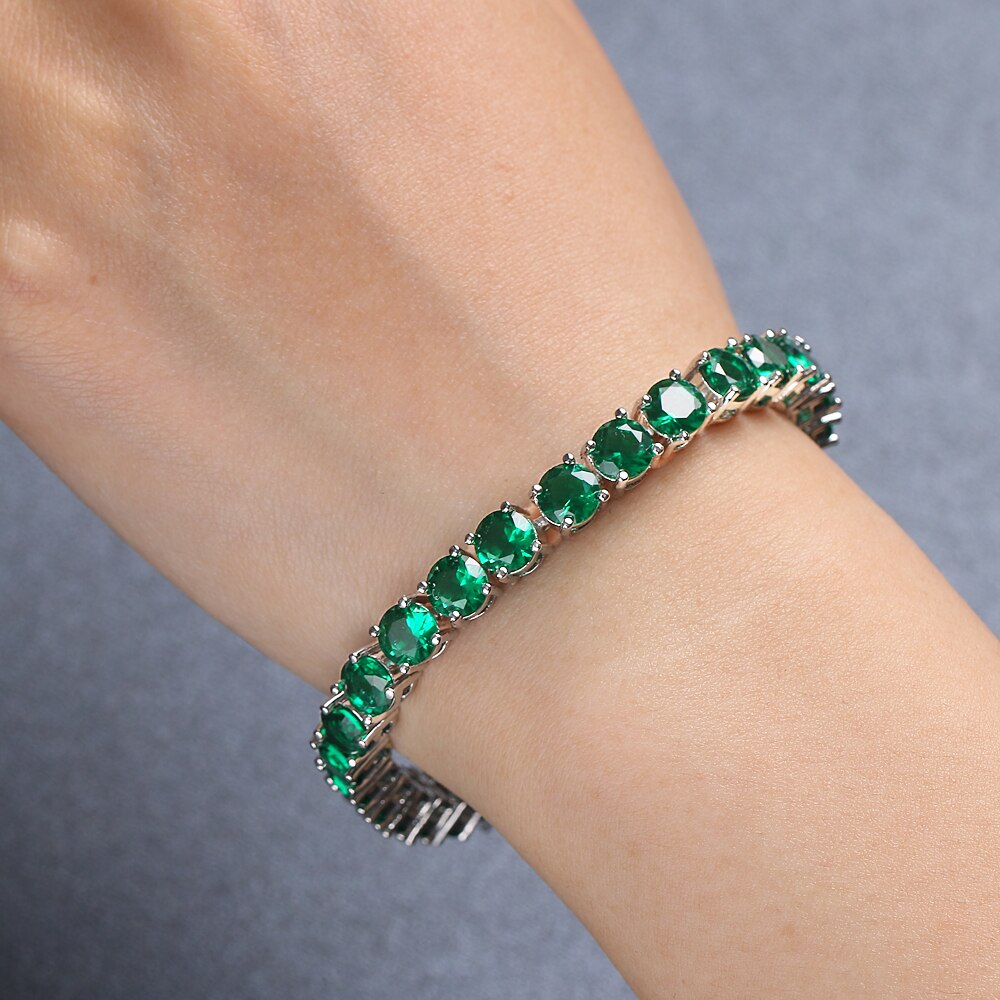 5MM Emerald Green TENNIS BRACELET by TRENDY