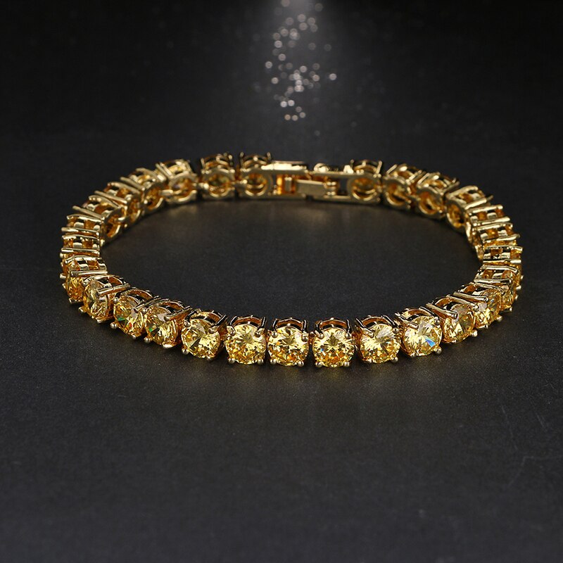5MM TENNIS BRACELET  Golden Stones AAA CZ