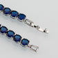 5MM TENNIS BRACELET AAA  Ocean Blue (Multiple Colors) CZ 925 SILVER