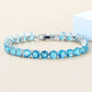 5MM TENNIS BRACELET AAA  Ocean Blue (Multiple Colors) CZ 925 SILVER