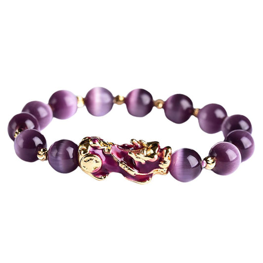 Feng Shui Obsidian Bead Bracelets Wealth Pixiu Bracelet Bring Lucky