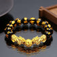 Feng Shui Obsidian Stone Beads Bracelet Men Women Unisex Wristband
