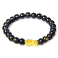 Feng Shui Stone Beads Bracelet Pink Cat Eye Bead Bracelets Pixiu