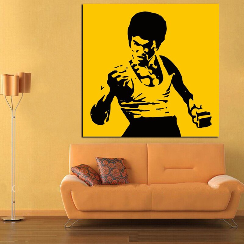 Hd Print Pop Art Famous Bruce Lee Oil Painting On Canvas Art Kungfu