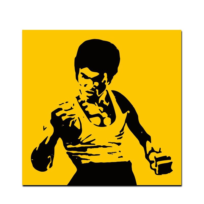 Hd Print Pop Art Famous Bruce Lee Oil Painting On Canvas Art Kungfu