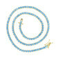3MM PAVED TENNIS CHAIN turquoise (variety) by SWAYED