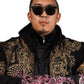 High Street Pink Gold Dragon Embroidery Heavy Work Hooded Cardigan