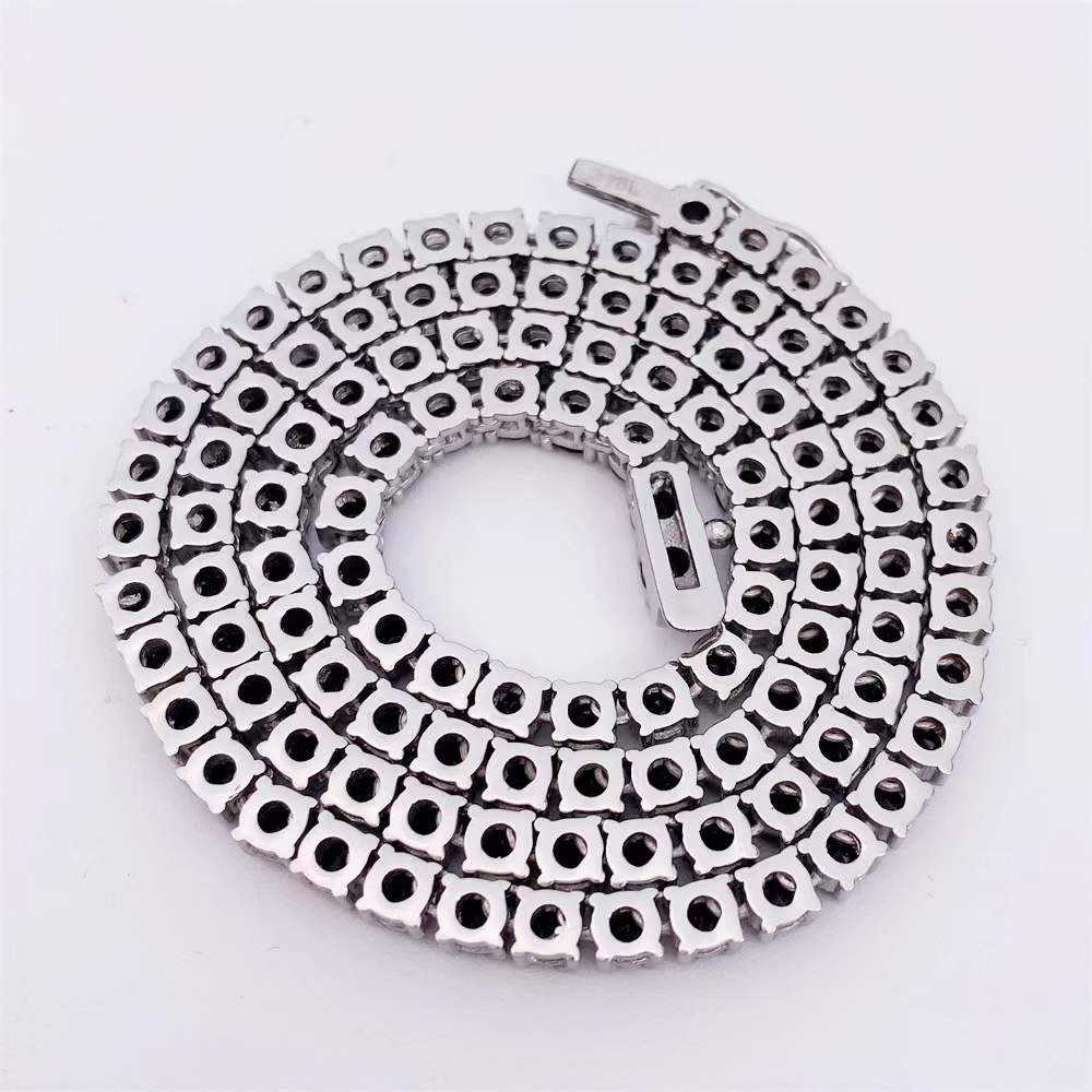 6MM TENNIS CHAIN Black Stones CZ