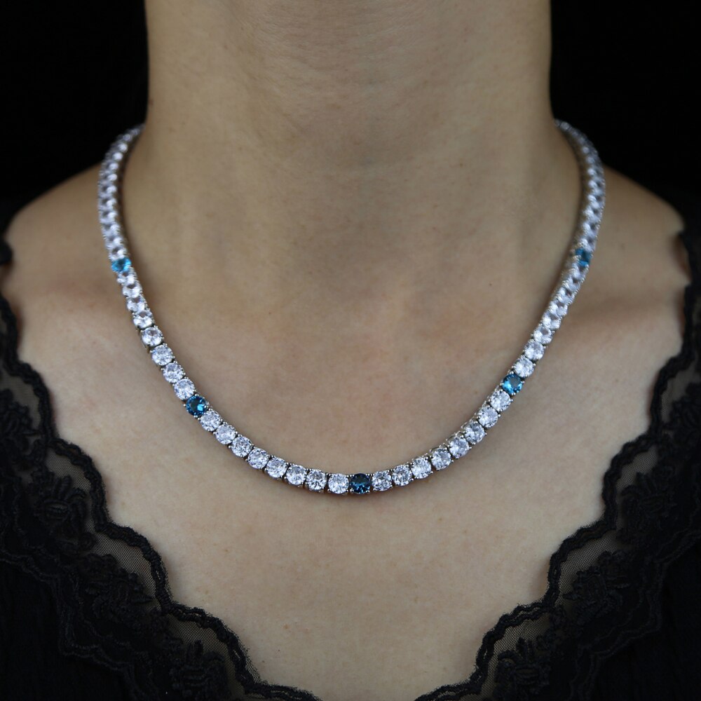 5MM TENNIS CHAIN Two Tone AAA CZ by FIRSTSIGHT