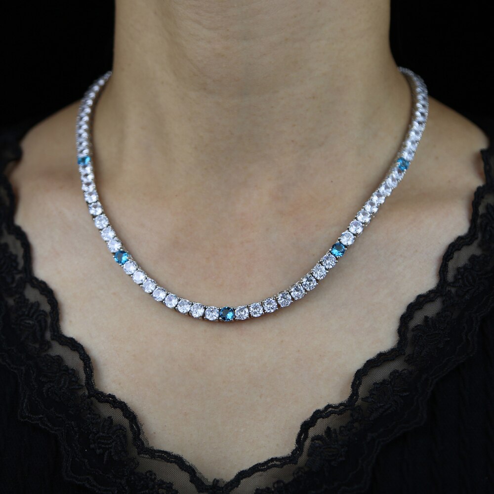 5MM TENNIS CHAIN Two Tone AAA CZ by FIRSTSIGHT