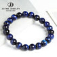 Jd High Quality Blue Tiger Eye Buddha Bracelets Natural Stone Round