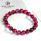 Jd High Quality Blue Tiger Eye Buddha Bracelets Natural Stone Round