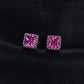 JewelryPalace Square 1.6ct Created Pink Sapphire 925 Sterling Silver