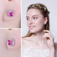 JewelryPalace Square 1.6ct Created Pink Sapphire 925 Sterling Silver