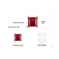 Jewelrypalace Square Genuine Princess Cut Red Garnet 925 Sterling