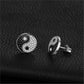 Tai Chi Yin Yang Genuine Black Spinel 925 Sterling