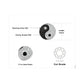 Tai Chi Yin Yang Genuine Black Spinel 925 Sterling
