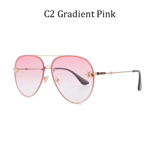 Luxury Designer Rimless Sunglasses Year Round Fashion