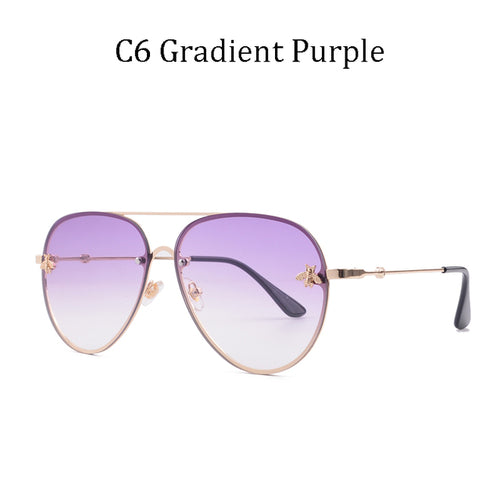 Luxury Designer Rimless Sunglasses Year Round Fashion