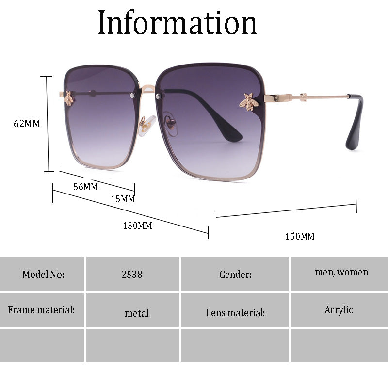 Luxury Designer Rimless Sunglasses Year Round Fashion