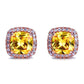 Luxury Female Crystal Zircon Stone Earrings Fashion Silver Color