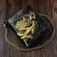 Mens 3D Dragon Vintage Luxury Leather Wallet ID Card Holder Purse w/