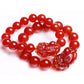 Natural Red Agate 10MM 14MM Round Beads Bracelet For Women Lucky Brave