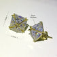 Luxury Zircon Earrings Yellow Gold with GREEN emerald stone Color